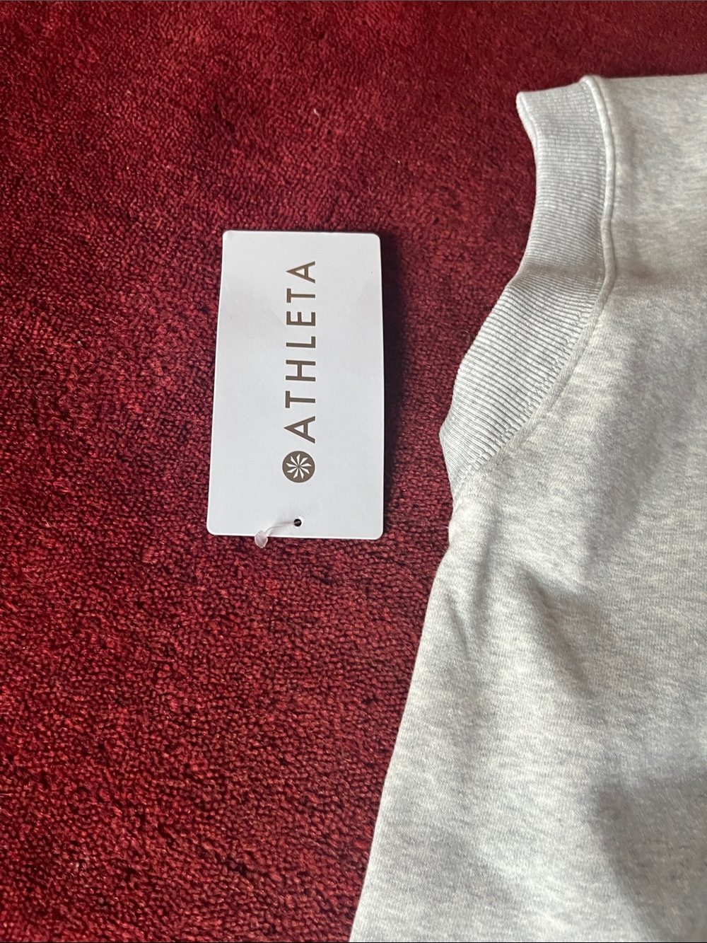 Athleta Heather Gray Heavyweight Terry Dolman Tee - Picture 7 of 9